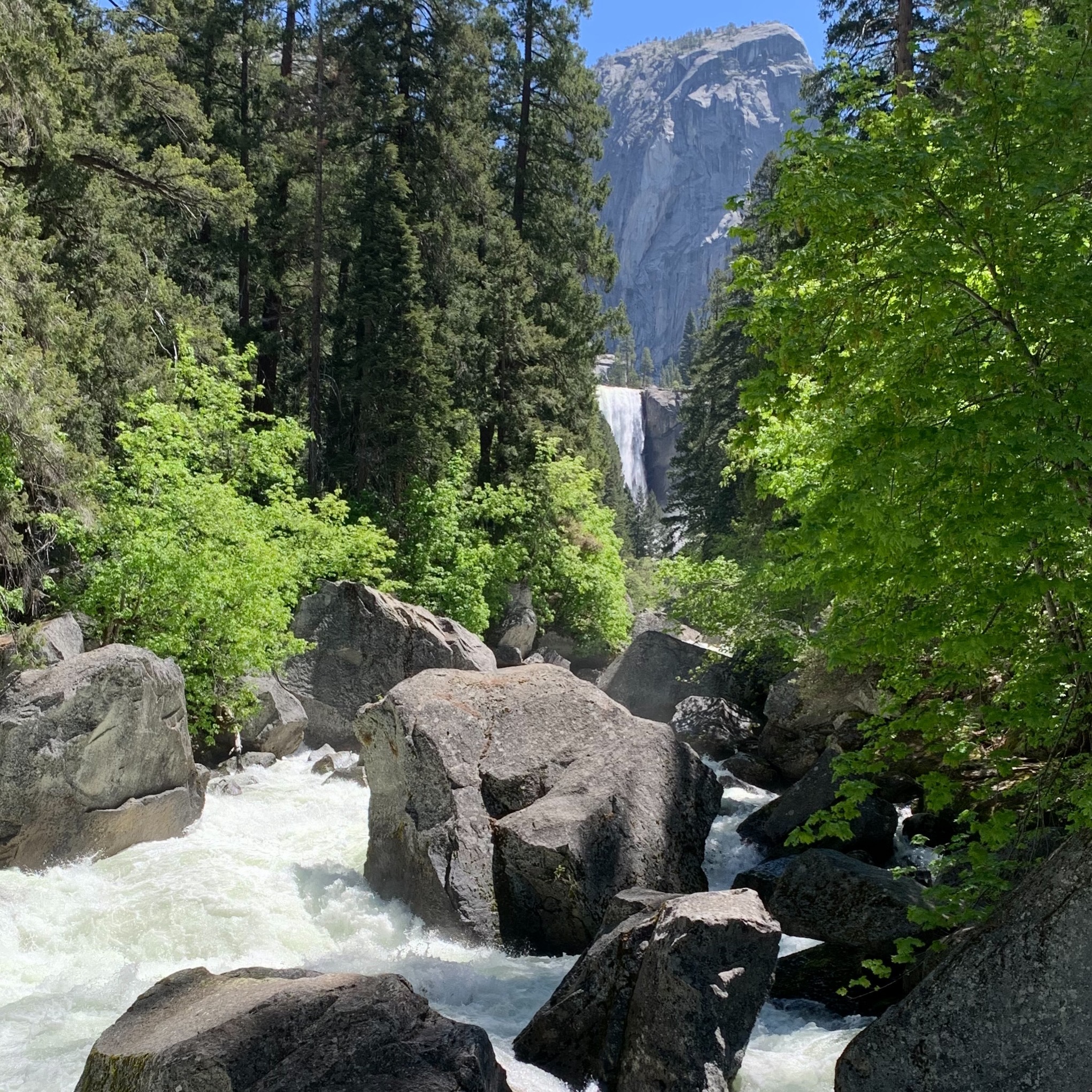 Vernal Fall, from the footbridge, Yosemite National Park